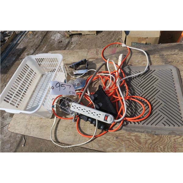 Shop Lamp, Vehicle Hanldes, Floor Mat, Small Basket, Extension Chords