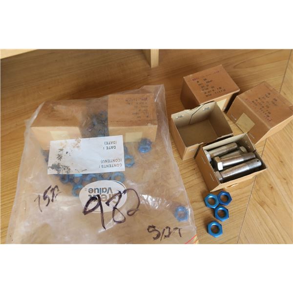Bundle of 5 Boxes of bolts and Blue Nuts AN8-17