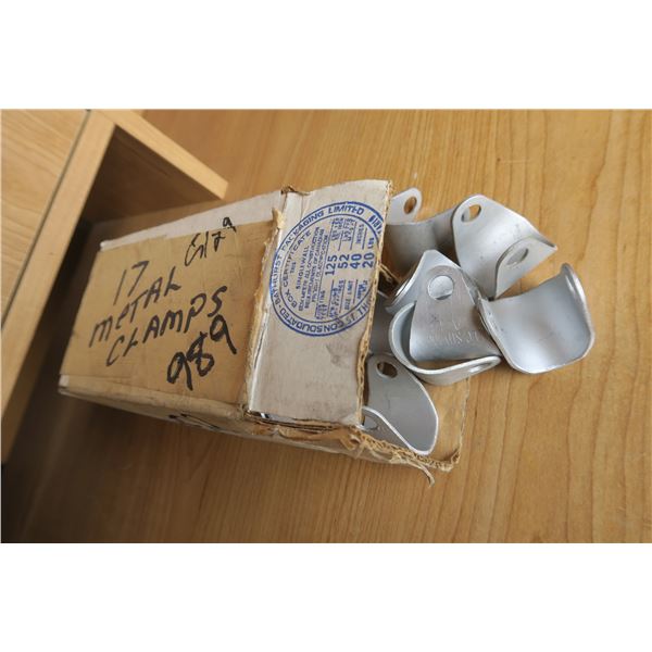 Box of 17 Metal Clamps
