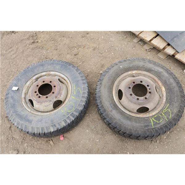 8 Bolt Rim X2 with Tires - Uniroyal LT215/85R16 110/1070 M+S