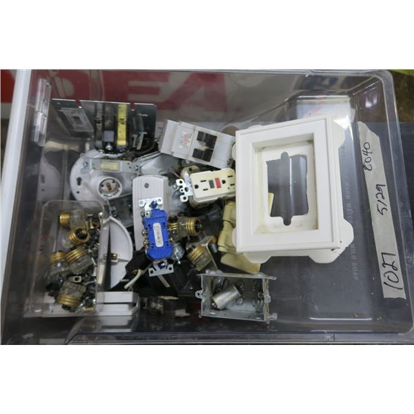 Fridge Bin Full of Home Electrical Products-Fuses,Outlets,Boxes etc.