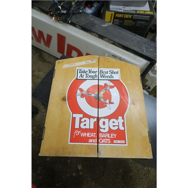 Target Dart Board with Doors and 4 Darts