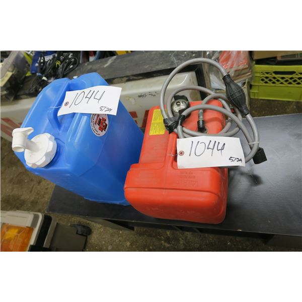 Quicksilver 3 Gal Gas Container with Syphon Pump and 5 Gal Water Jug