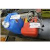 Image 1 : Quicksilver 3 Gal Gas Container with Syphon Pump and 5 Gal Water Jug