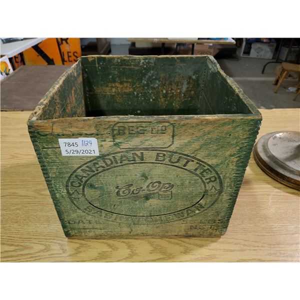 WOODEN BUTTER BOX