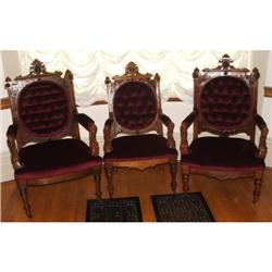 3 Victorian Arm Chairs