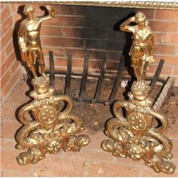 2 Continental Andirons