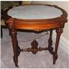 Image 1 : Victorian Center Table w / Marble Insert