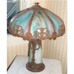 Slag Glass Table Lamp