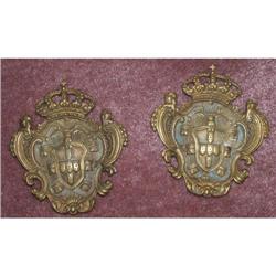2 Brass Cartouches