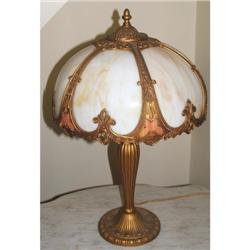 Slag Glass Table Lamp