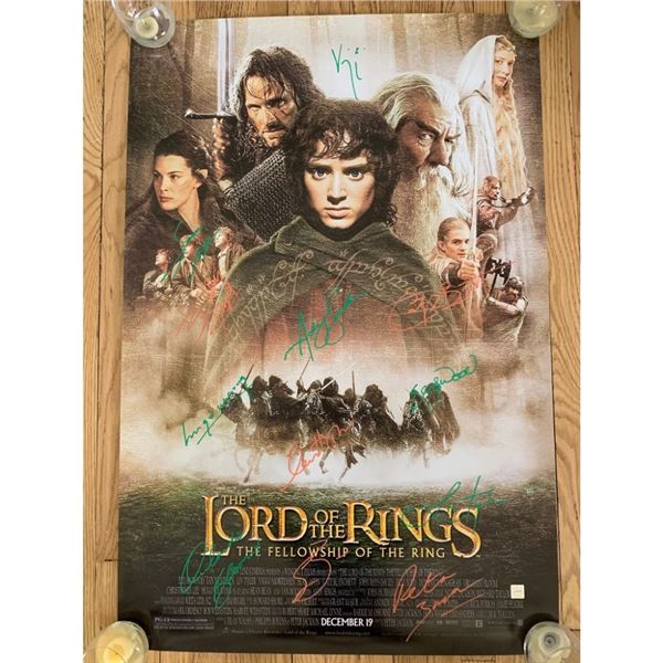 Signed Lord of the Rings: The Fellowship of the Ring Movie Poster