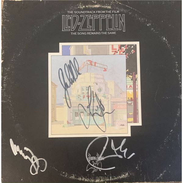 Signed Led Zeppelin The Song Remains The Same Album Cover