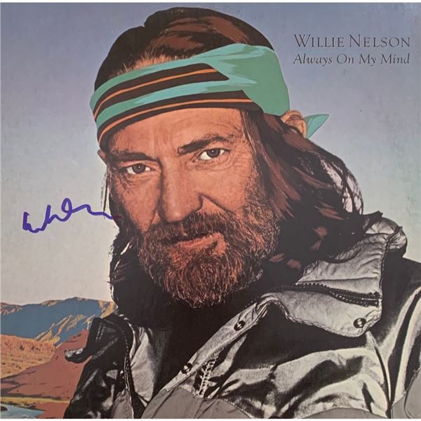 Signed Willie Nelson Always On My Mind Album Cover