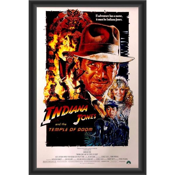 Signed Indiana Jones & The Temple Of  Doom Movie Poster