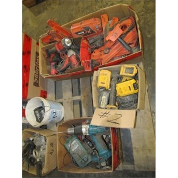 PALLET OF MILWAUKEE; DEWALT; PASLODE; MAKITA CORDLESS TOOLS; NEED REPAIR (8 BUNDLES)