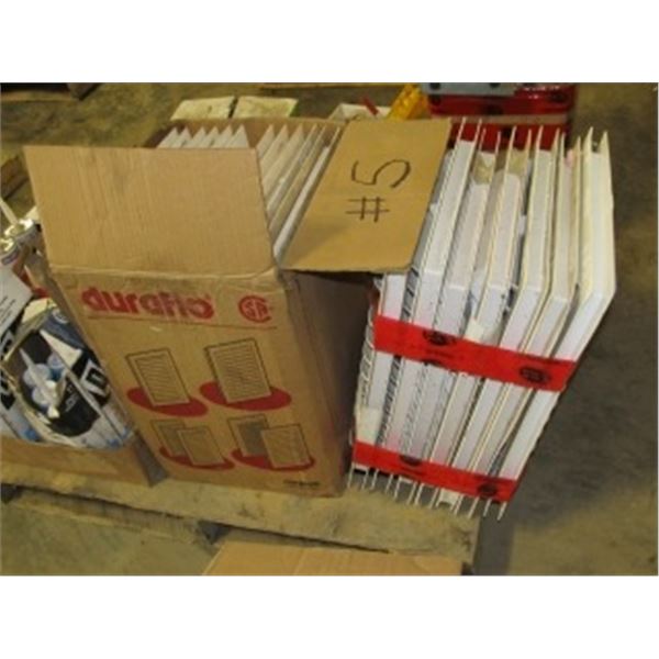 2 BOXES OF LOUVER VENTS (APPROX 12); 1 BOX OF STACK VENTS