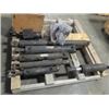 Image 1 : PALLET OF APPROX 6 USED HYDRAULIC CYLINDERS; ORBIT MOTORS; PILLOW BLOCK BEARING