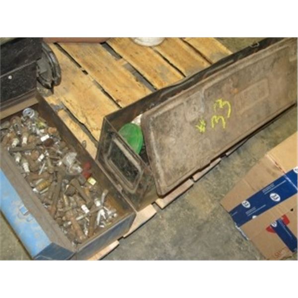 AMMO & TOOL BOXES OF NUTS; BOLTS & MISC