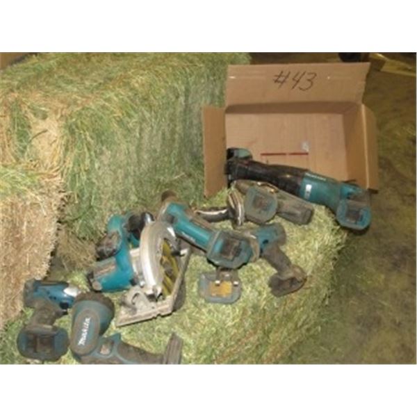 MAKITA DRILLS; SABRE SAW; SKIL SAW; GRINDER; IMPACTS
