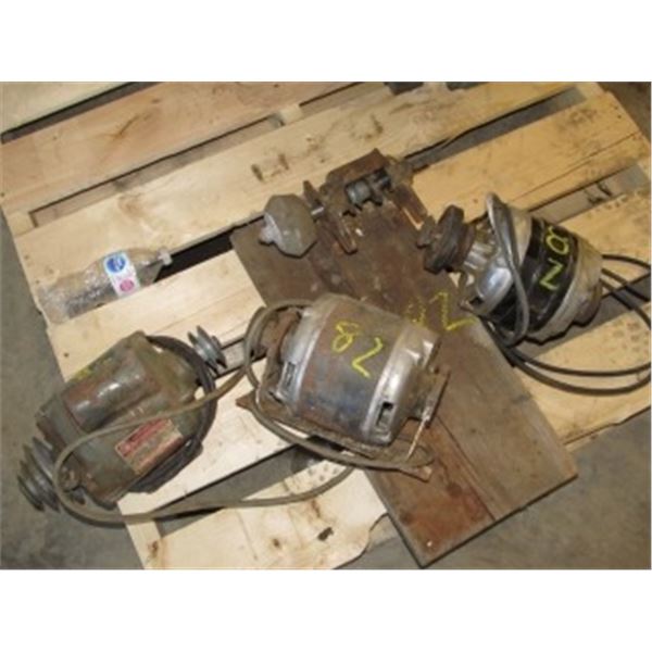3 MISC 1/2 HP MOTORS & GRINDING STONE