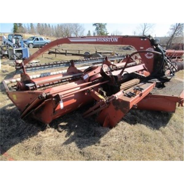 HESSTON 1014 HYRO SWING HAY BINE (NEEDS TIRE)