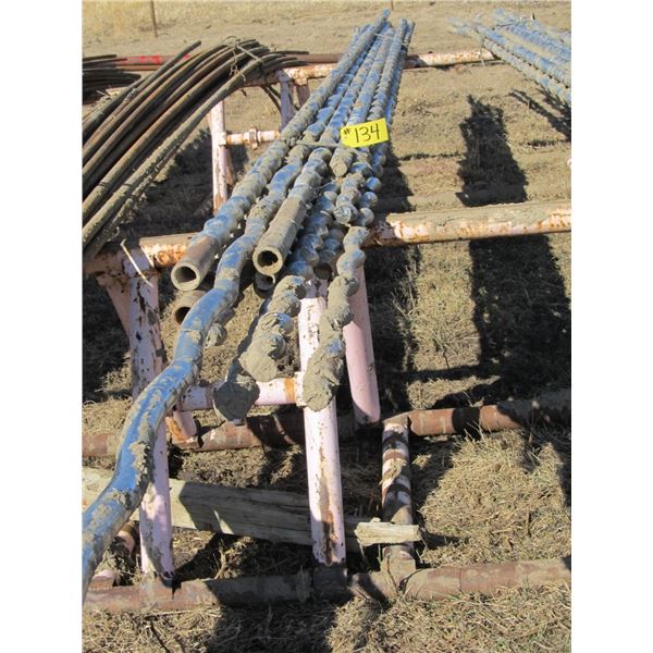 APPROX 16 CHROME POLISH SPIRAL RODS