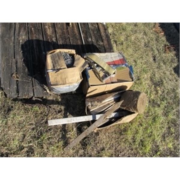 BOX OF NAILS; ROLL OF TWINE; CEDAR SHIMS