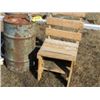 Image 1 : WOOD CHAIR AND BARREL