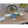 Image 1 : Turkey Platter- Spade England 18" x 23", Casserole DIshes & Mixing Bowls- Some are Pyrex