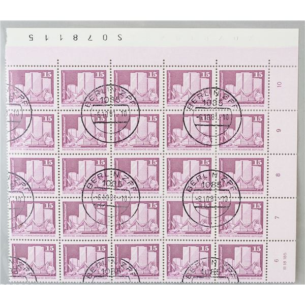 German 15 Pfennig Stamps Berlin Fischerinsel 1973