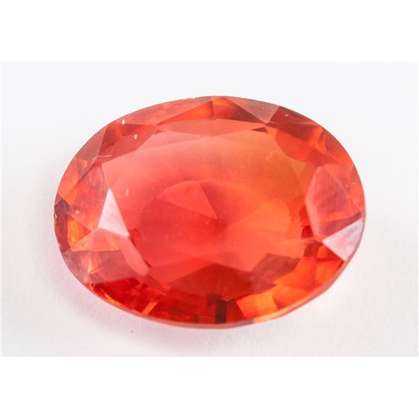 7.80ct Oval Cut Orange Natural Sapphire GGL