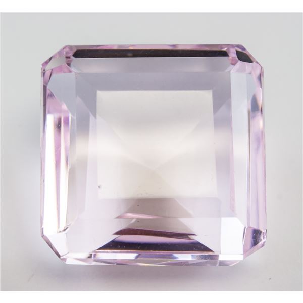 65.45ct Emerald Cut Pink Natural Amethyst GGL