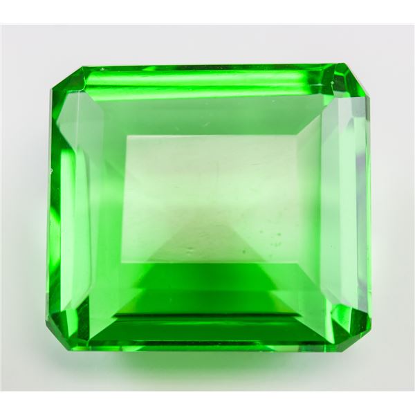 96.75ct Emerald Cut Green Natural Peridot GGL