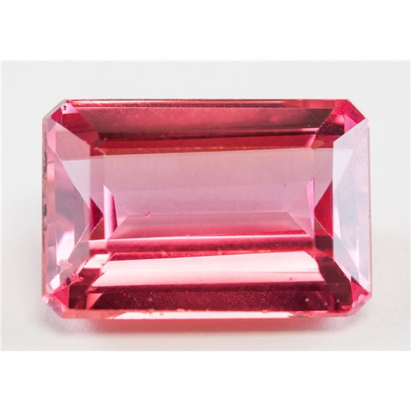 12.65ct Emerald Cut Pink Natural Spinel GGL