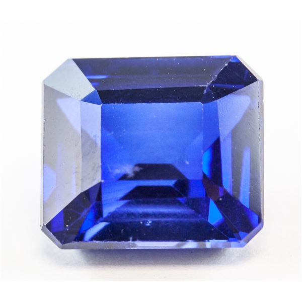 12.70ct Emerald Cut Blue Natural Sapphire GGL