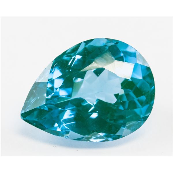 7.05ct Pear Cut Natural Indicolite Tourmaline GGL