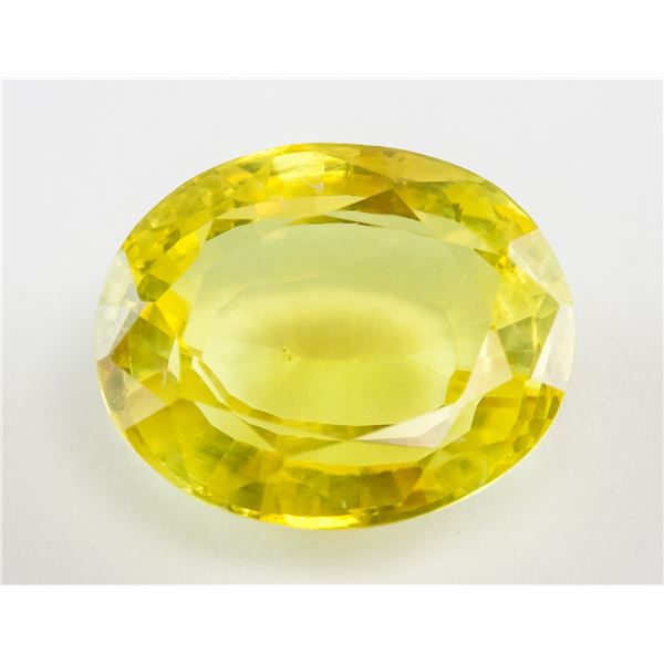14.30ct Oval Cut Yellow Natural Sapphire GGL