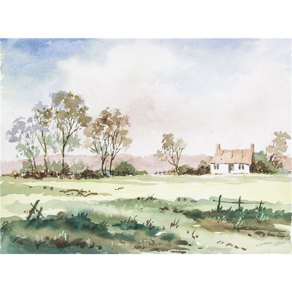 Edward Garbely 1908-1999 US Watercolor Landscape