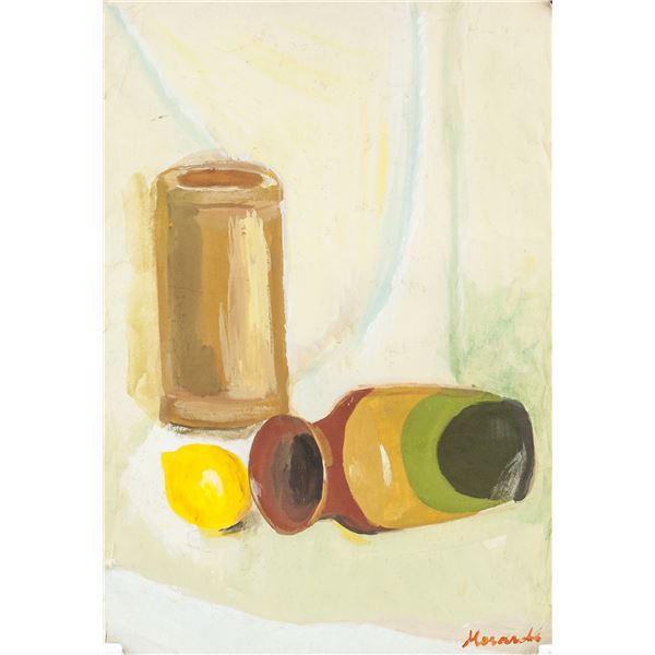 Giorgio Morandi Italian Modernist Oil on Paper