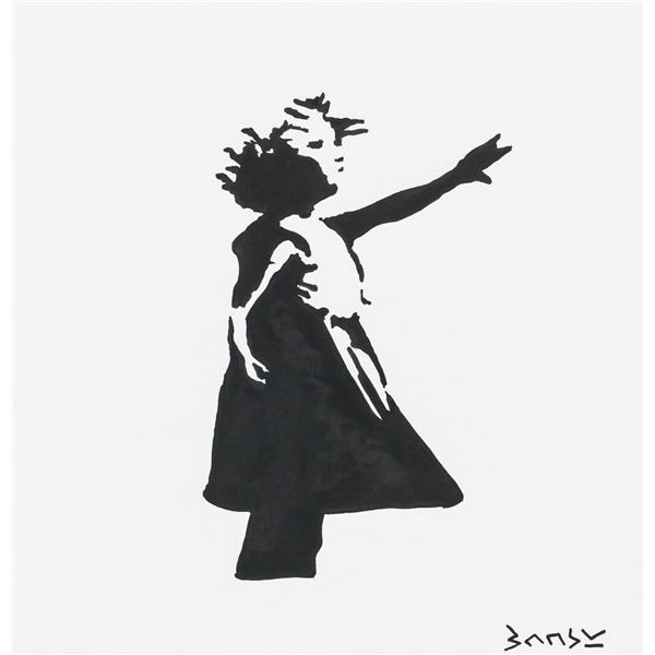 Banksy British Spray Paint on Paper