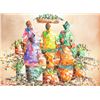 Image 8 : Acrylic on Canvas Asian Paintings 4pc Signed