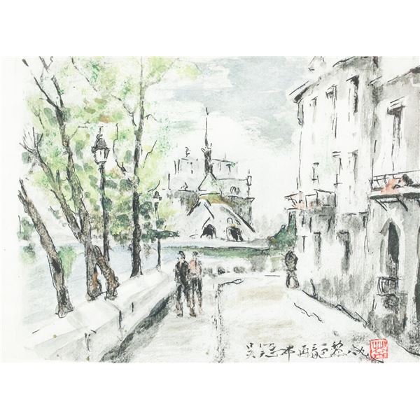 Wu Guanzhong 1919-2010 Chinese Lithograph