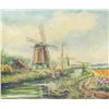 Image 1 : Dutch Oil on Canvas Landscape Signed Vincent