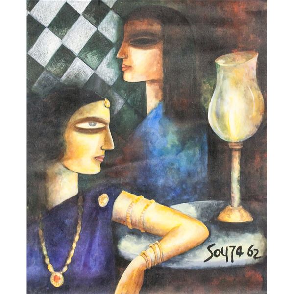 Francis Newton Souza Indian Oil on Canvas