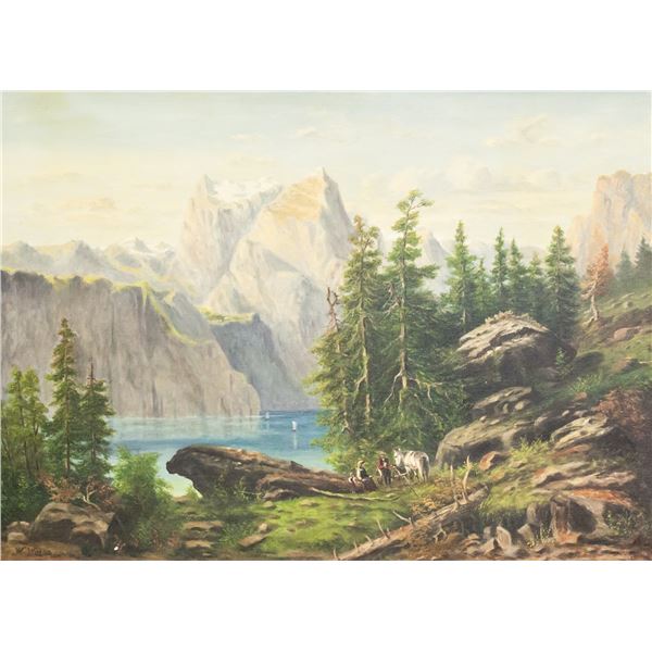 Wojciech Weiss Polish Oil on Canvas Landscape