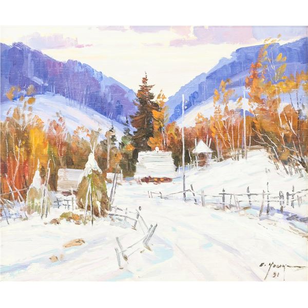 E. Young Acrylic on Canvas Landscape