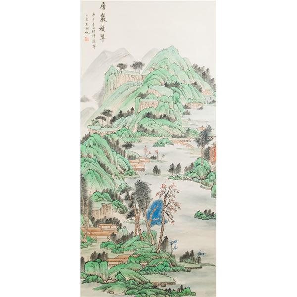 Wu Hufan 1894-1968 Chinese Watercolor on Scroll