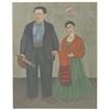 Image 1 : Frida Kahlo Mexican Signed Linocut on Paper