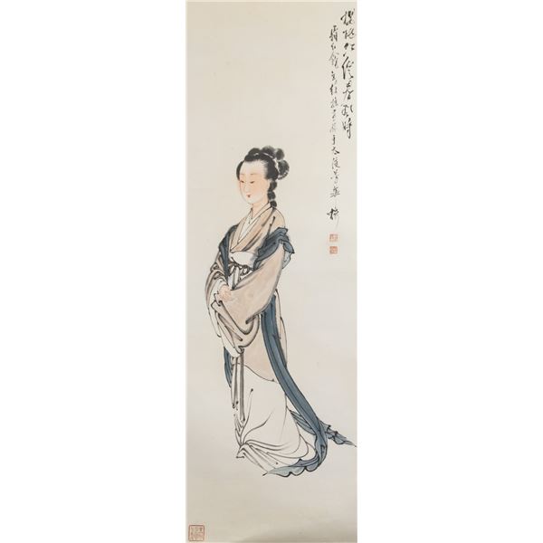 Xu Cao 1899-1961 Chinese Watercolor